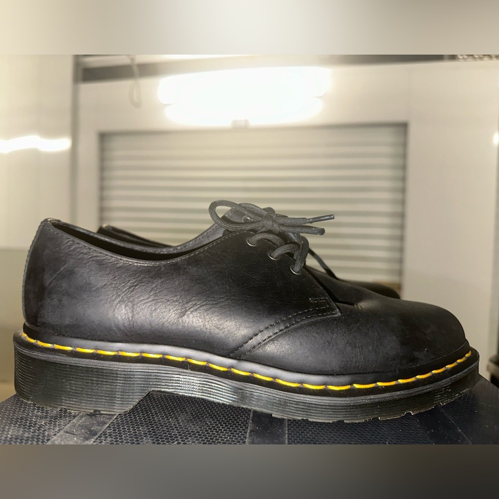 Dr. Martens Men's Black Smooth Leather 3 Eye Lace Up Oxford Shoes Size 8 GV11Q